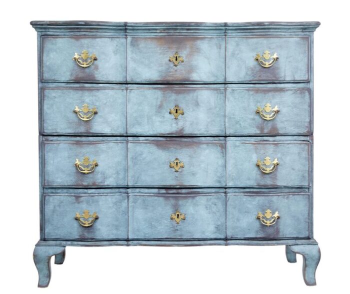 18th century scandinavian painted oak commode 2