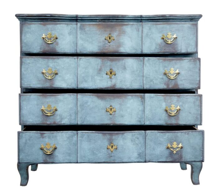 18th century scandinavian painted oak commode 3