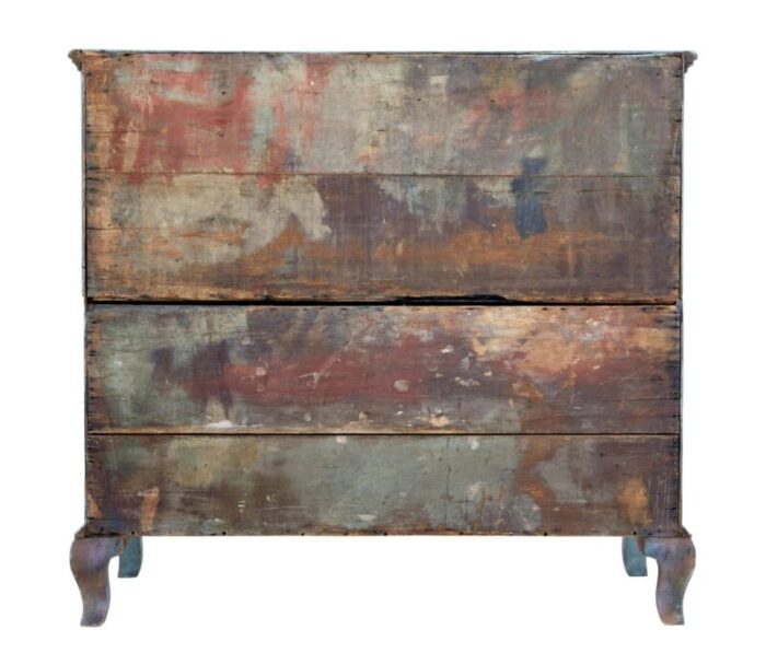 18th century scandinavian painted oak commode 6