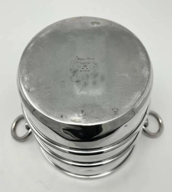 1912 silverplated champagne bucket from the frisco railway 5644