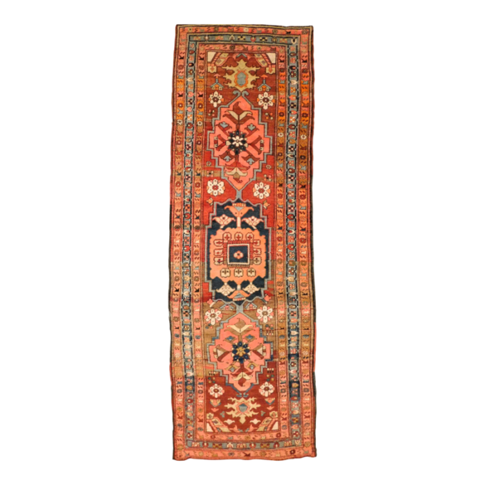 1920s antique persian runner rug 34x 103 2873