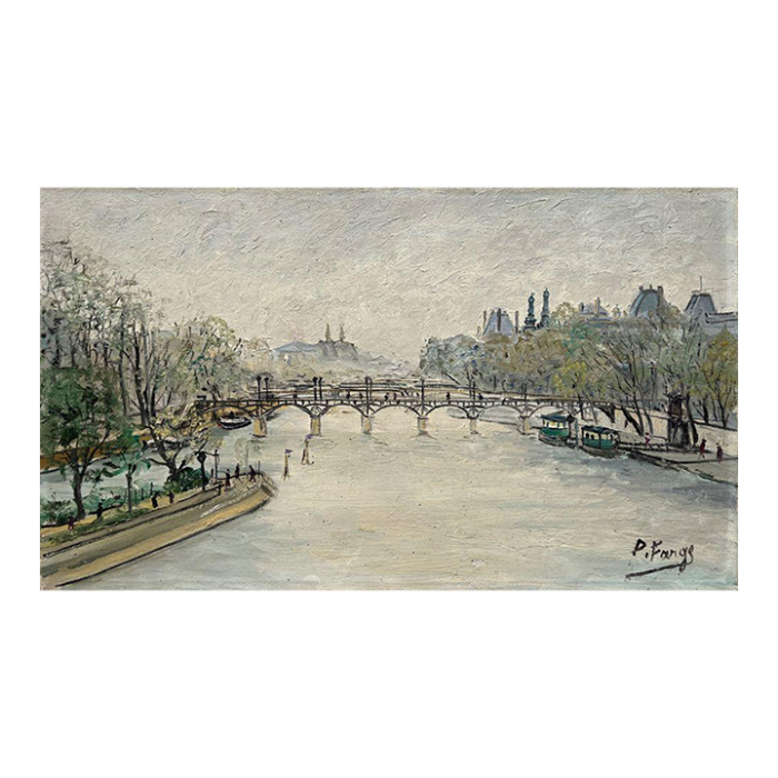 1930 pierre farge la seine et le pont des arts oil on canvas 6087