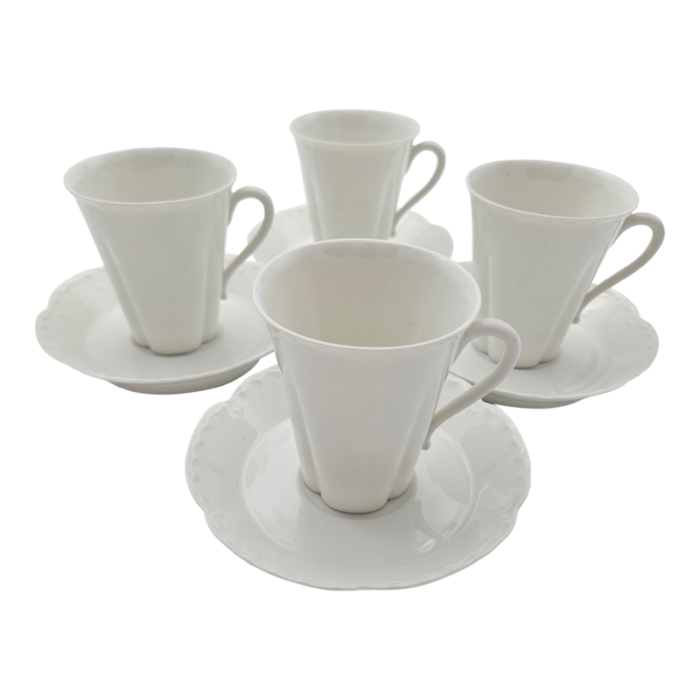 1940s limoges demitasse cups with saucers set 8 pieces 1149