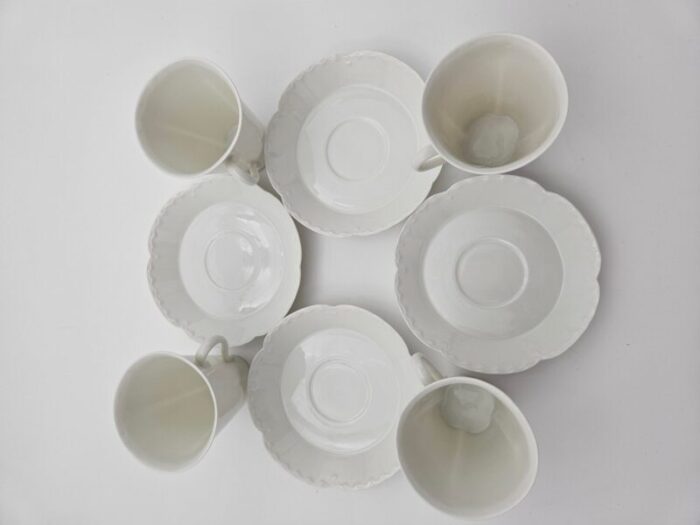 1940s limoges demitasse cups with saucers set 8 pieces 1412