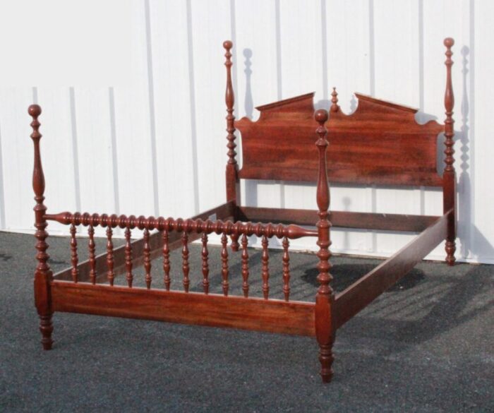 1940s vintage chippendale style four semi poster full xl bed frame 2295