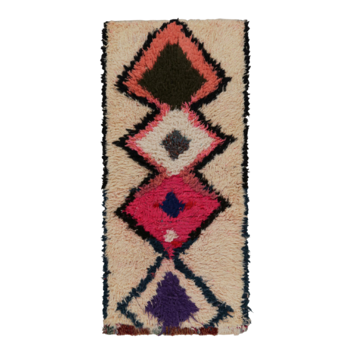 1950s azilal moroccan style runner in beige with patterns by rug and kilim 1103