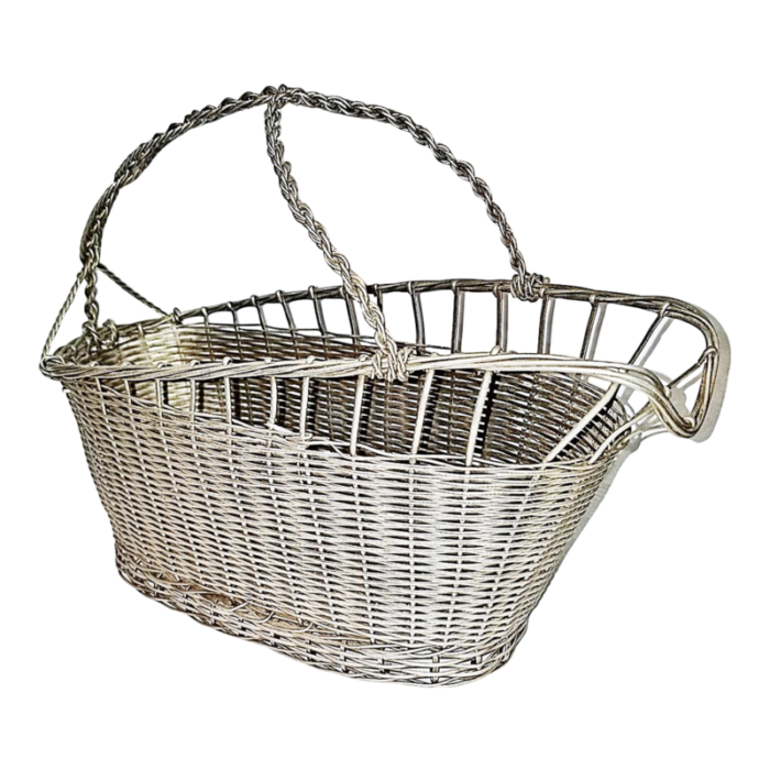 1950s french wire wine caddy pourer basket 0211