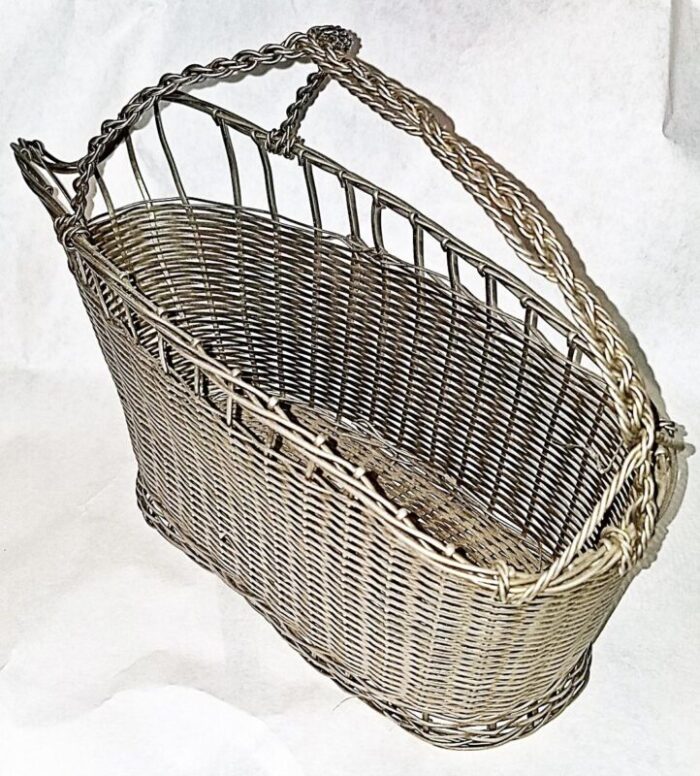 1950s french wire wine caddy pourer basket 8799