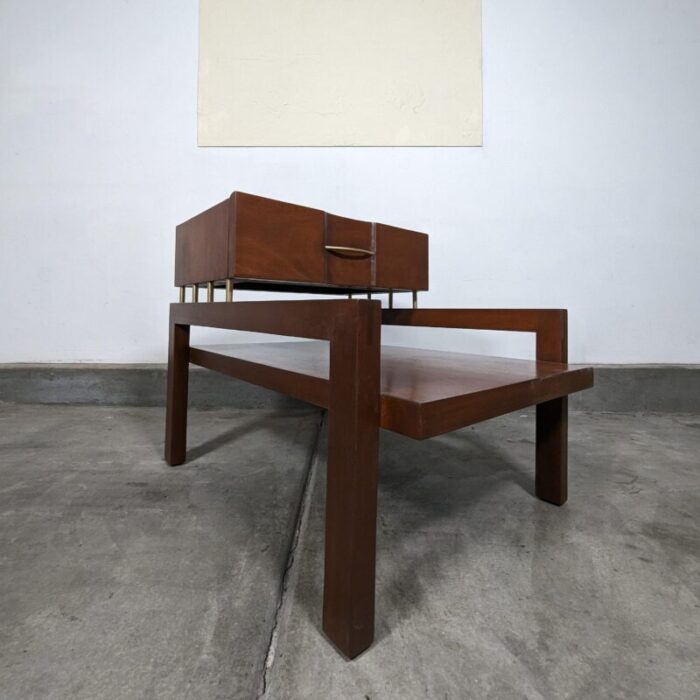 1950s mid century modern end table by edmond j spence for industria mueblera of mexico 5359