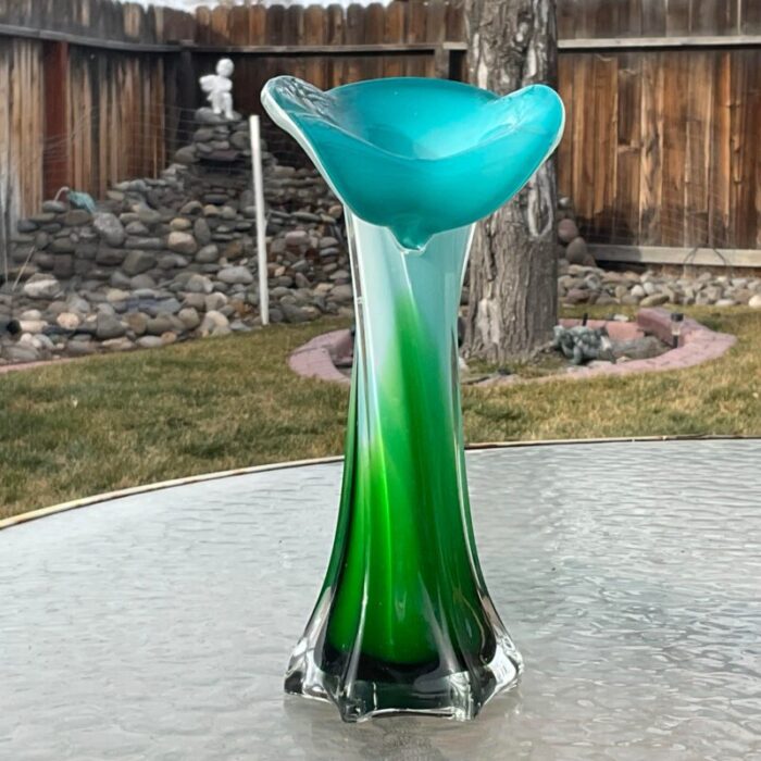 1950s murano attributed jack in the pulpit vase 1851