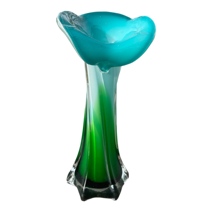 1950s murano attributed jack in the pulpit vase 2001