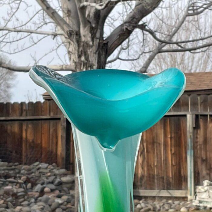 1950s murano attributed jack in the pulpit vase 3579