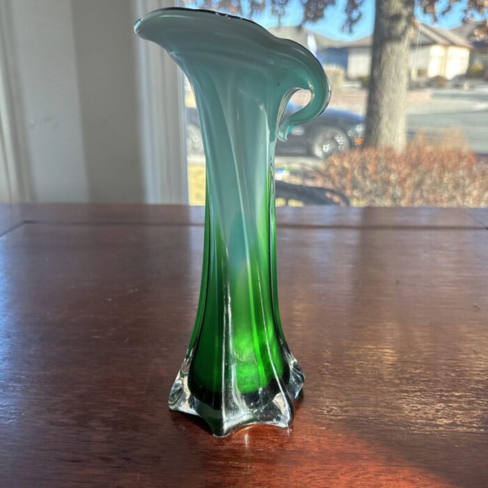 1950s murano attributed jack in the pulpit vase 3744