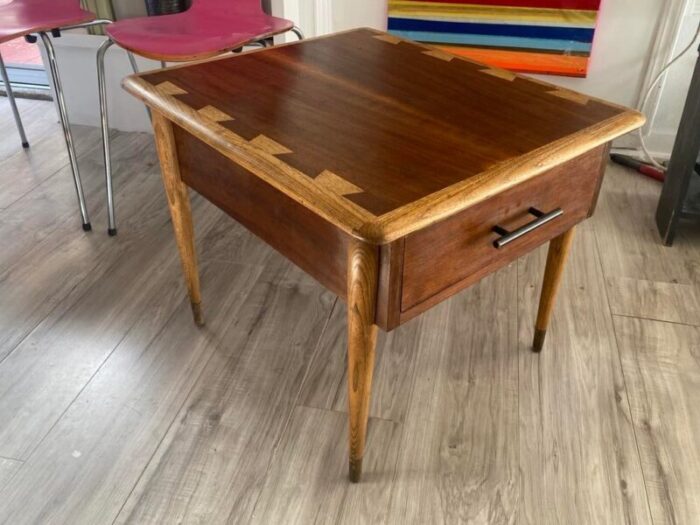 1960s acclaim dovetail occasional table with drawer by andre bus for lane 3100