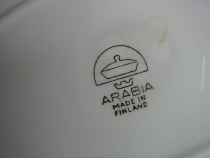 1960s arabia finland pattern oval covered casserole server with lid 8011