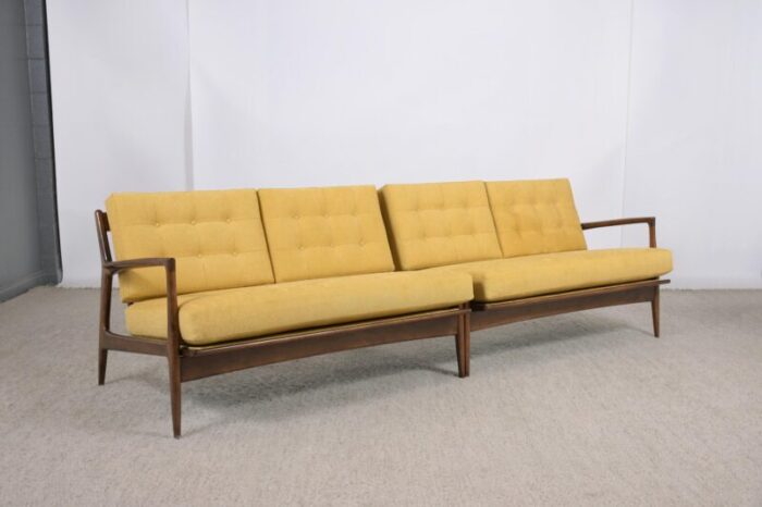 1960s danish sectional sofa teak craftsmanship meets mid century elegance 6909