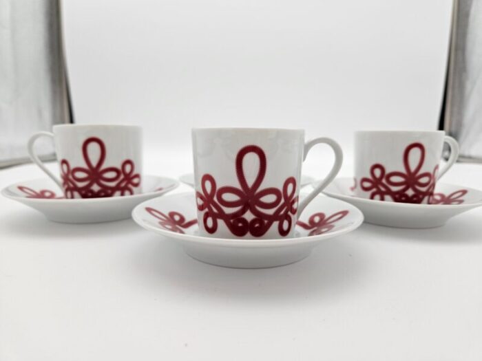 1960s haviland brandebourg demitasse cups with saucers 8 pieces 4486