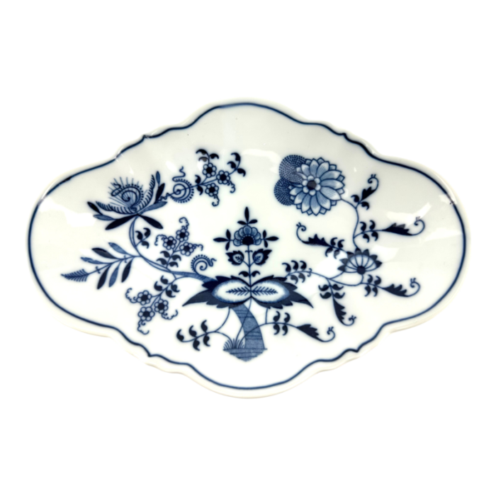 1960s japanese blue danube blue and white decorative dish 4227