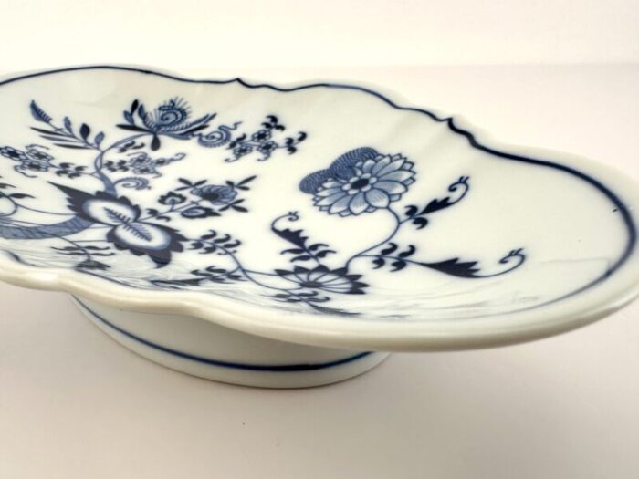 1960s japanese blue danube blue and white decorative dish 7716