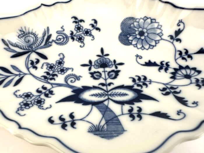 1960s japanese blue danube blue and white decorative dish 9032