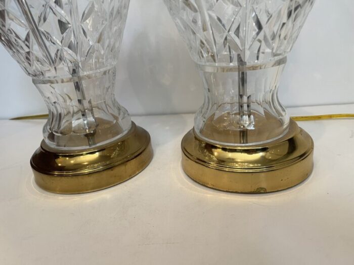 1960s pair of waterford crystal table lamps 5207