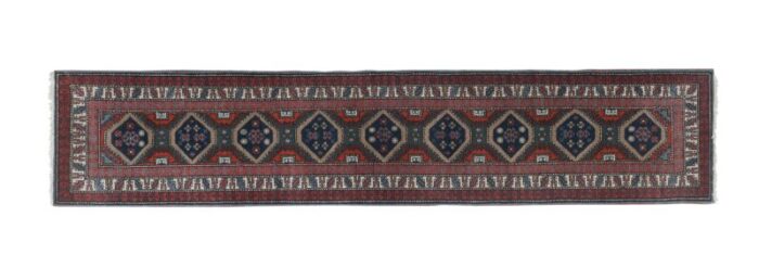 1960s turkish oushak runner rug 22 x 104 9813