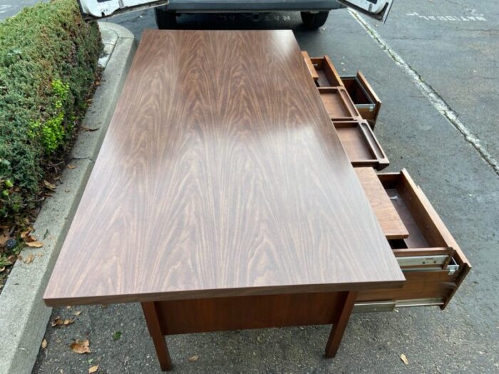 1960s vintage mid century modern executive desk 5641