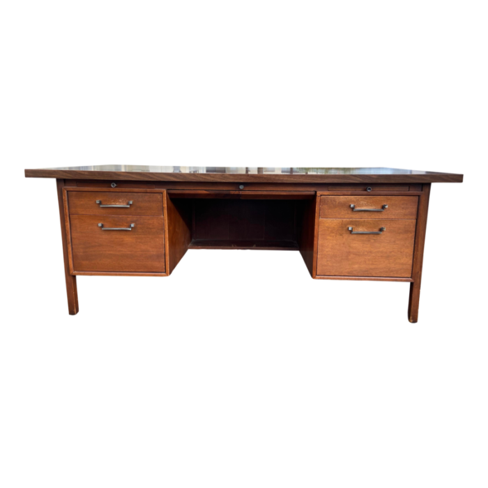 1960s vintage mid century modern executive desk 7421