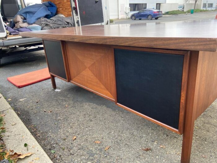 1960s vintage mid century modern executive desk 9301