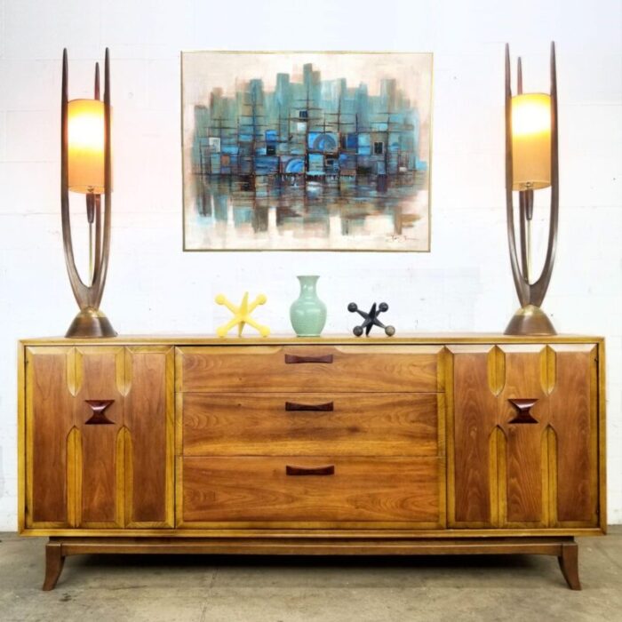 1960s vintage walnut rosewood original mid century modern credenza buffet 6524