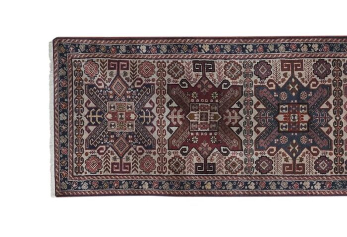 1970s anatolian hand knotted runner rug 5700