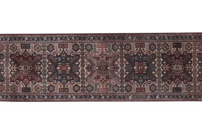 1970s anatolian hand knotted runner rug 6214