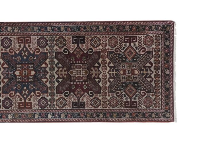 1970s anatolian hand knotted runner rug 9225