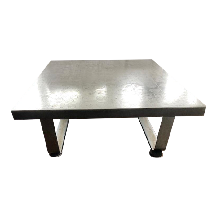 1970s brutalist etched steel coffee table possibly heinz lilienthal 0119