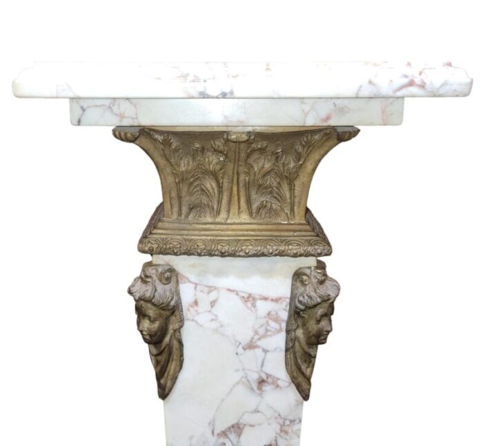 1970s english style marble and bronze stand 0906