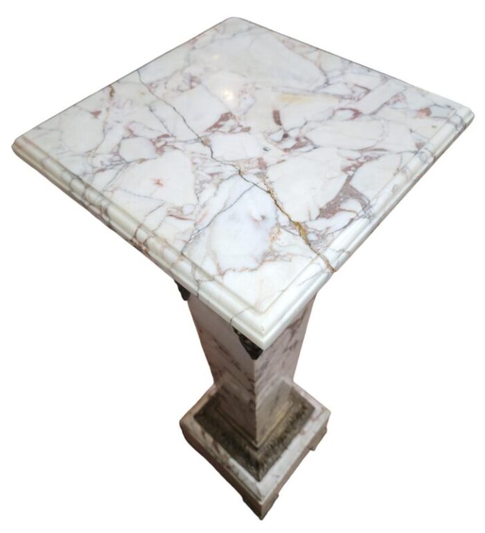 1970s english style marble and bronze stand 5624