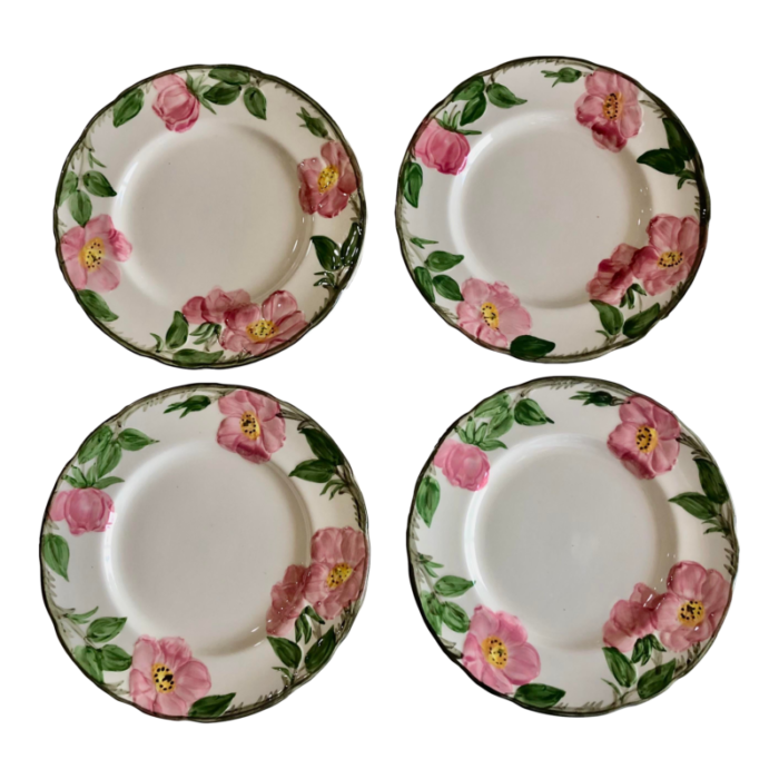 1970s franciscan china desert rose pattern salad plates set of 4 3527