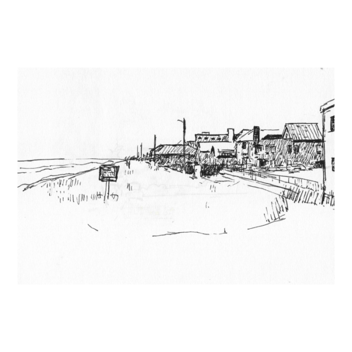 1970s hayward cirker beach town drawing 3773