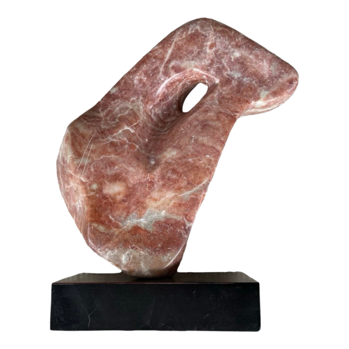 1970s large abstract sculpture in red marble 1623