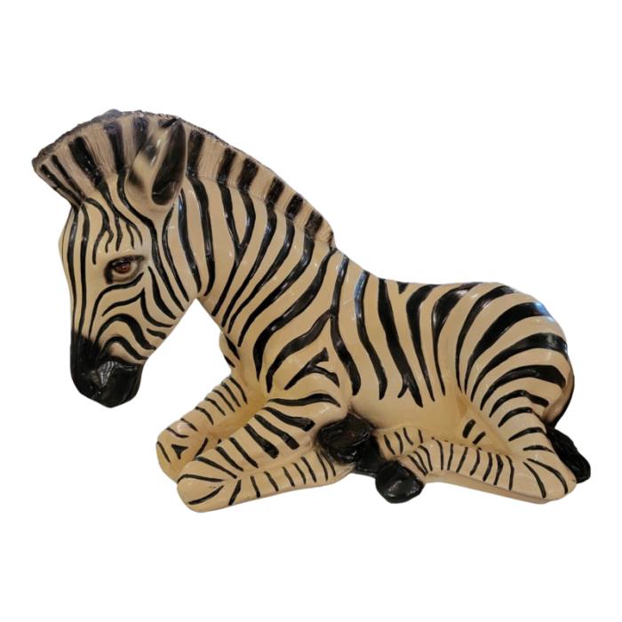 1970s marwal industries baby resin zebra sculpture 2141