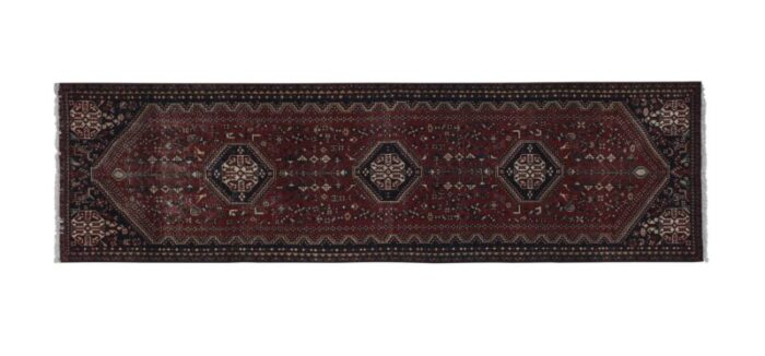 1970s turkish hand knotted runner rug 27 x 96 1490