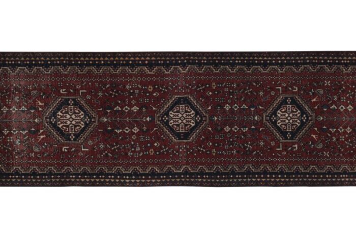 1970s turkish hand knotted runner rug 27 x 96 3962