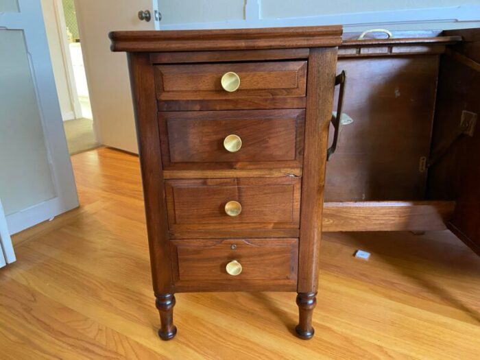 1970s vintage mid century modern wooden desk 0960