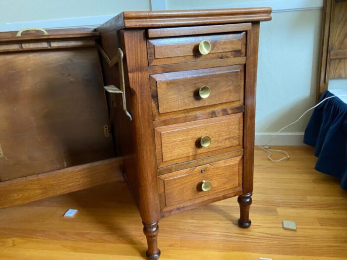 1970s vintage mid century modern wooden desk 6044