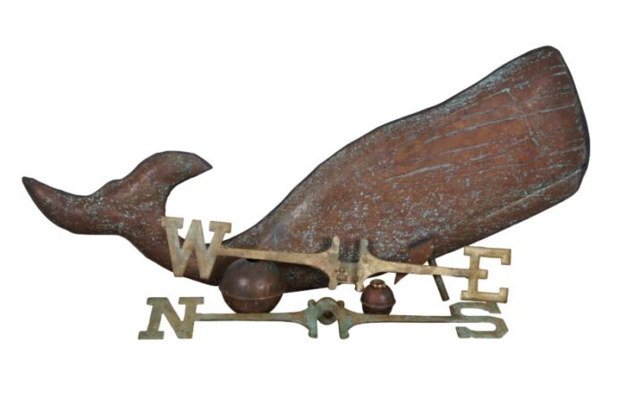 1979 copper sign of the crab nautical sperm whale weathervane 3834