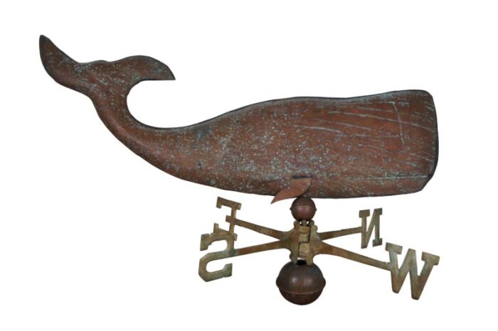 1979 copper sign of the crab nautical sperm whale weathervane 5477