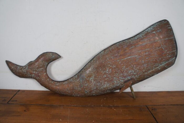 1979 copper sign of the crab nautical sperm whale weathervane 7103