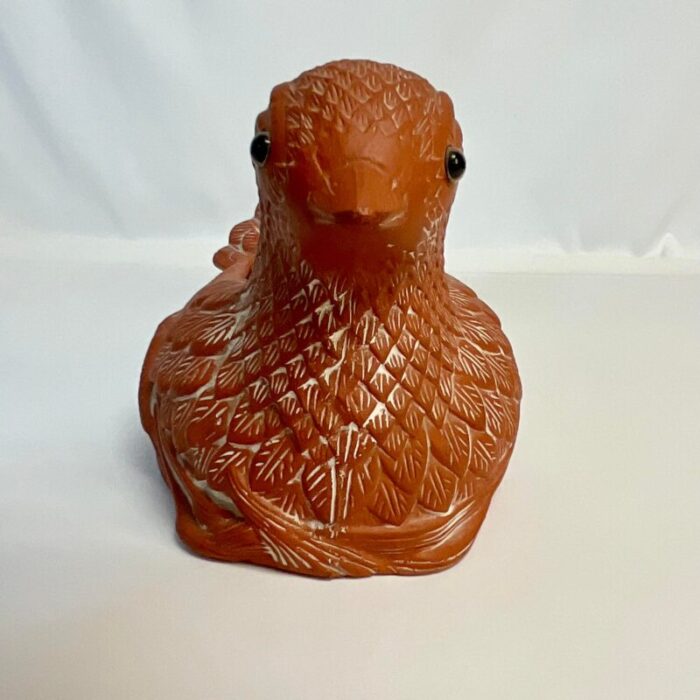 1980s vintage coastal trompe loeil terra cotta bird planter 9594