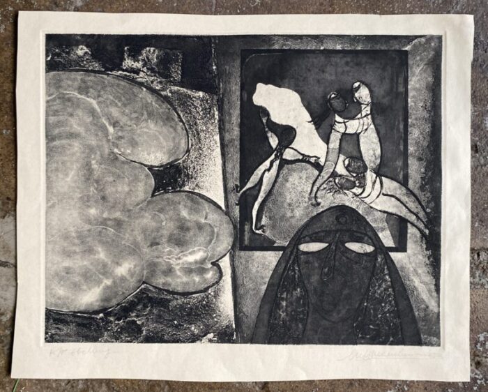 1983 modern etching on paper 8391