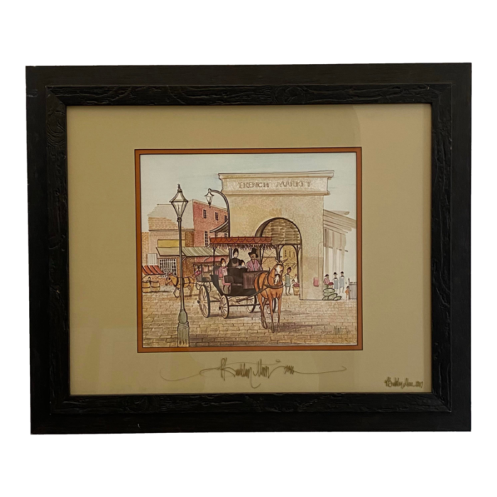 1984 framed p buckley moss french market print 5292